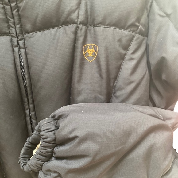 ARIAT Black Goose Down Jacket, size Large - Picture 3 of 8